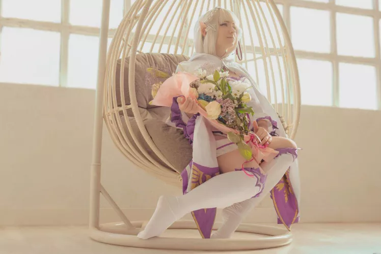 My Emilia cosplay (Kuroitsune)  by Kuroxkitsune