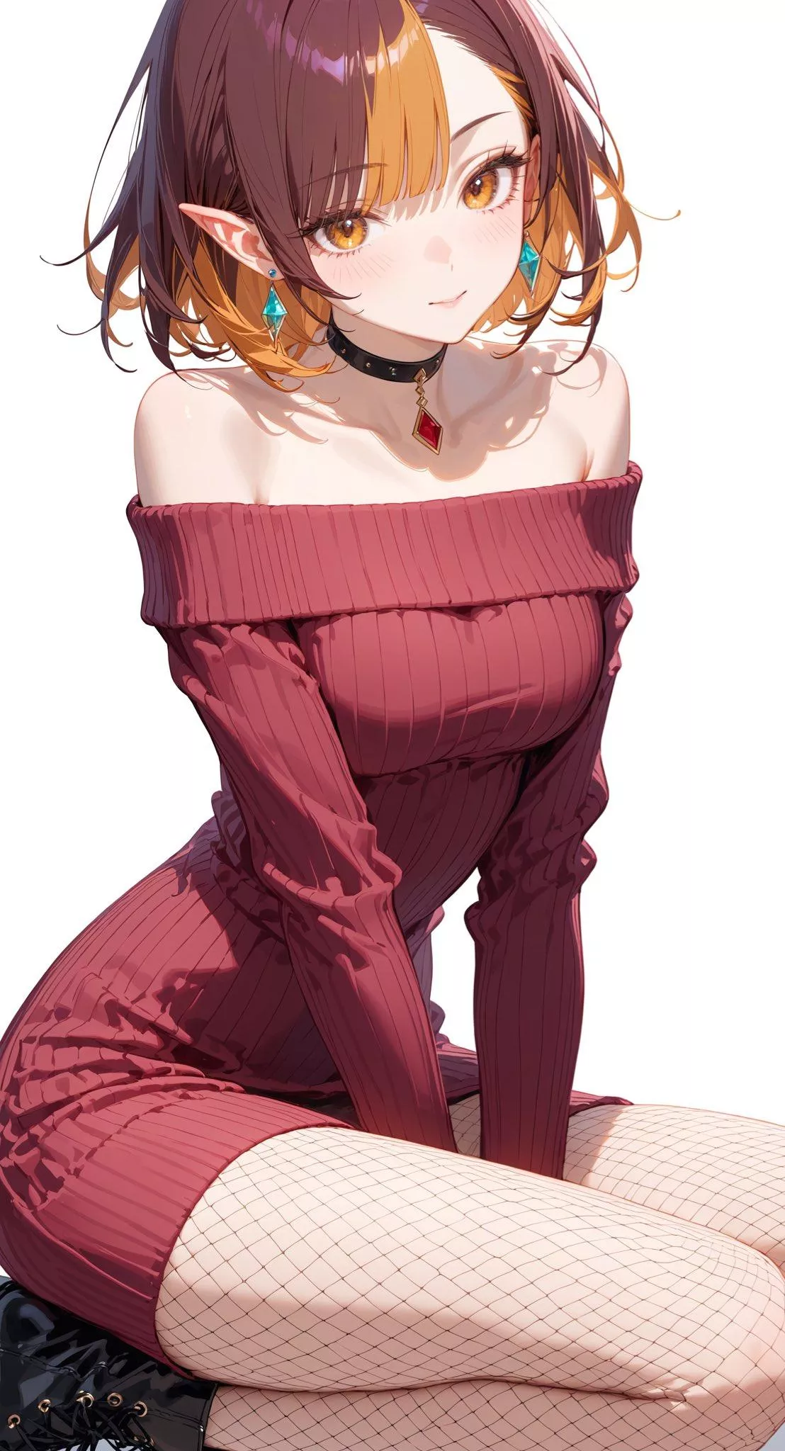 Red Sweater Elf posted by CheetahSperm18