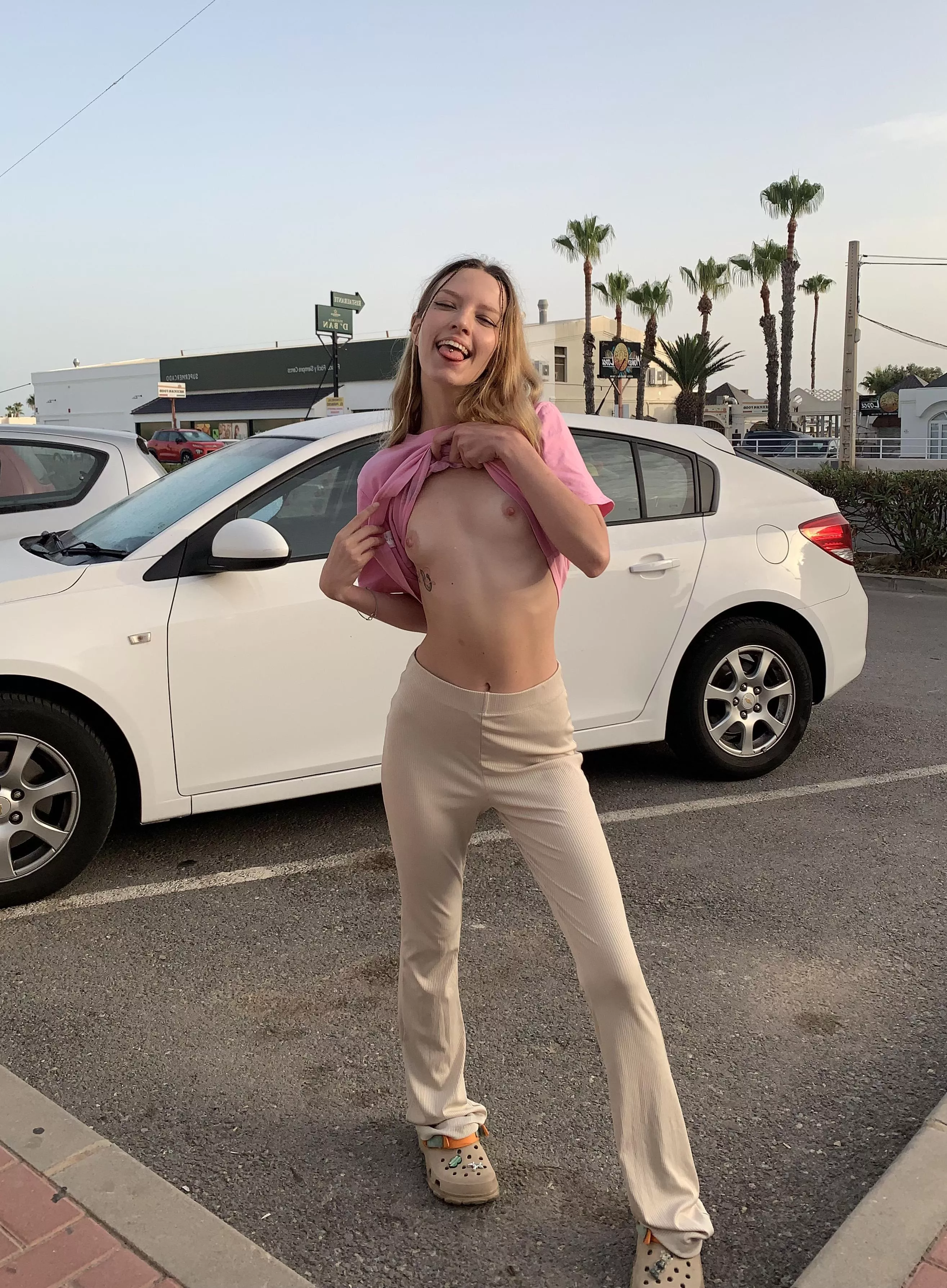 Showing my boobs for everyone to see posted by BabyLaddy