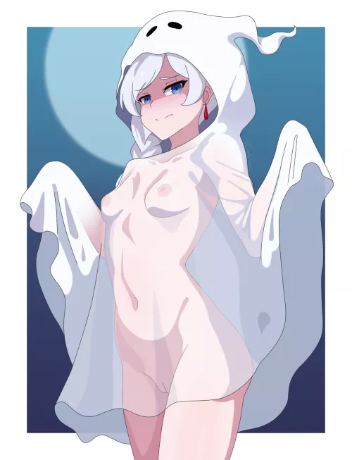 Weiss didn't realize her costume was partially transparent until it was too late by GuileGaze