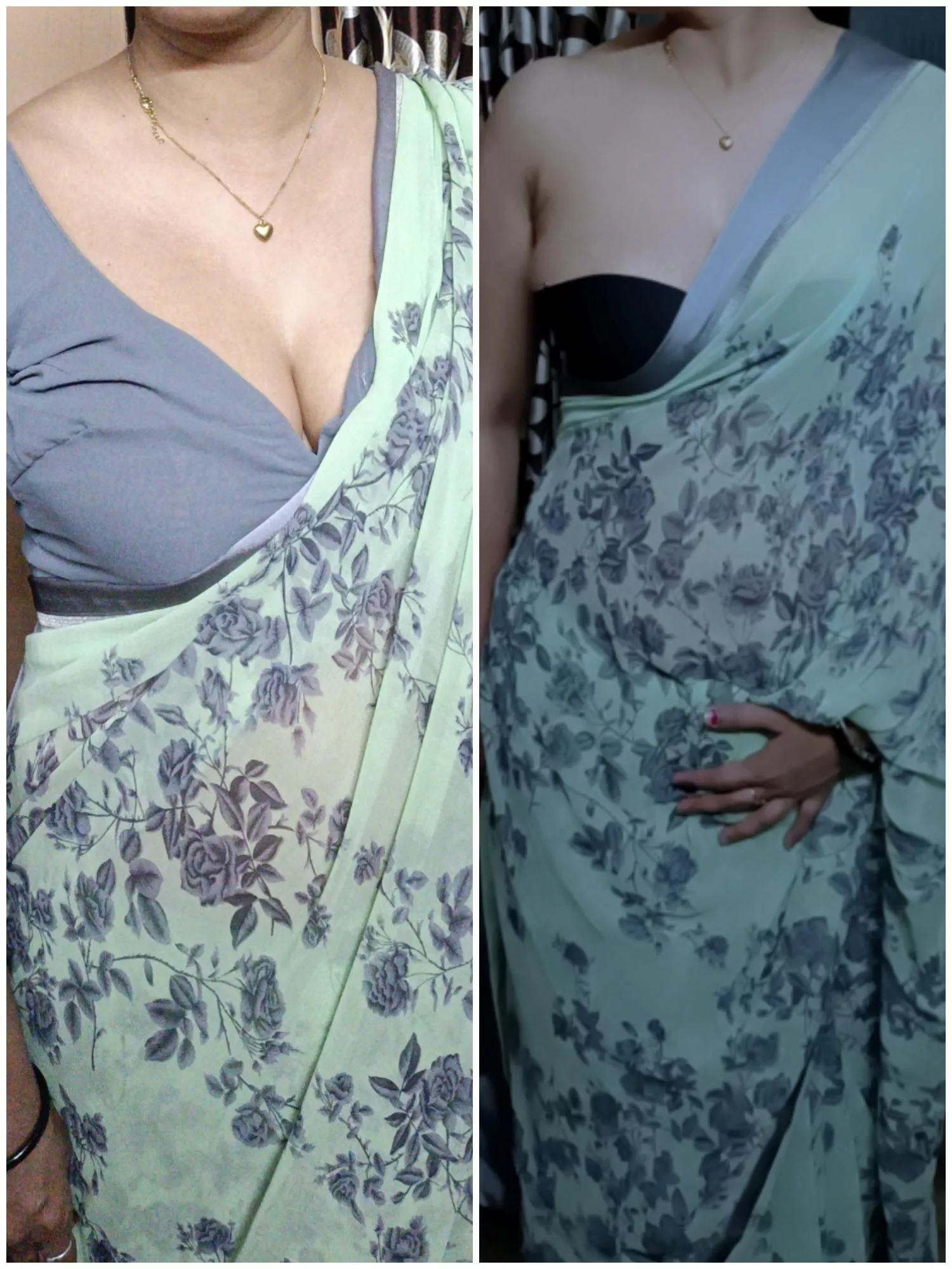 Which one is best with blouse or without  posted by rinasaxena