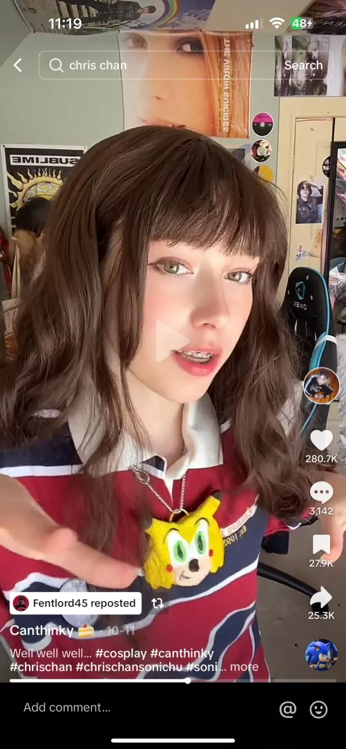Woman cosplaying as Chris on TikTok by sippy333