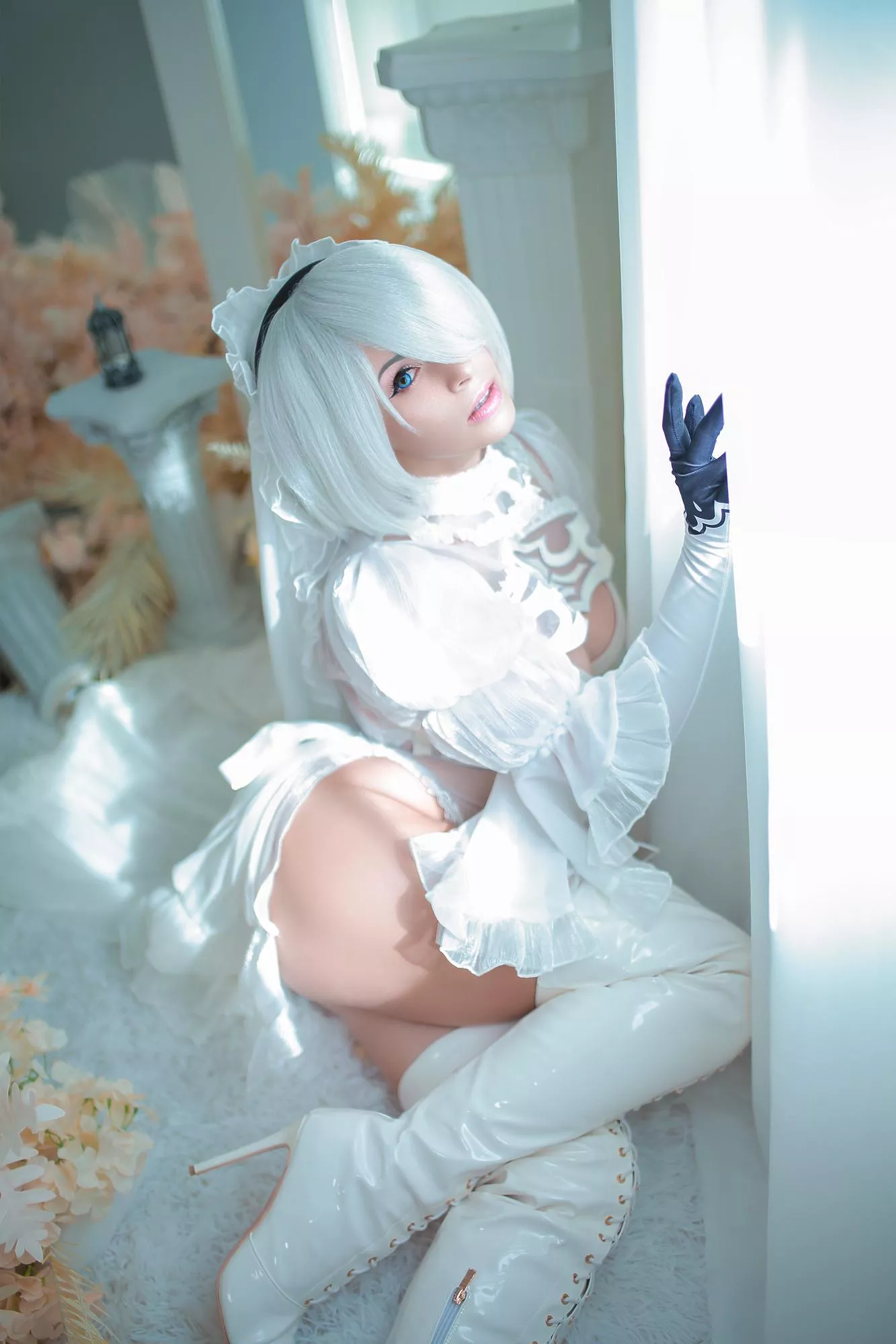 Bride 2B cosplay by Yuna Kairi posted by YunieSunshine