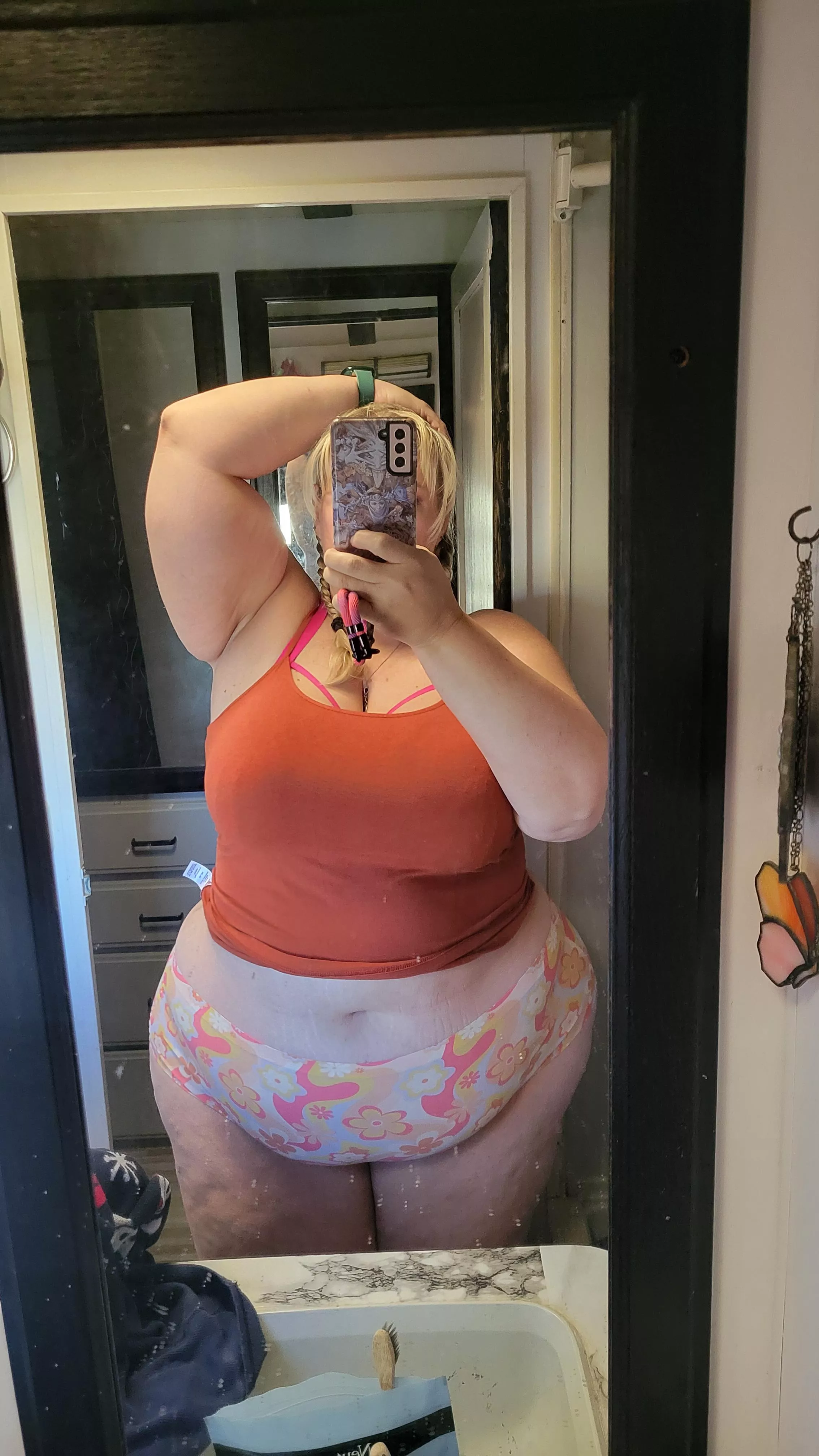 Camper selfie posted by TitsOhEmGee