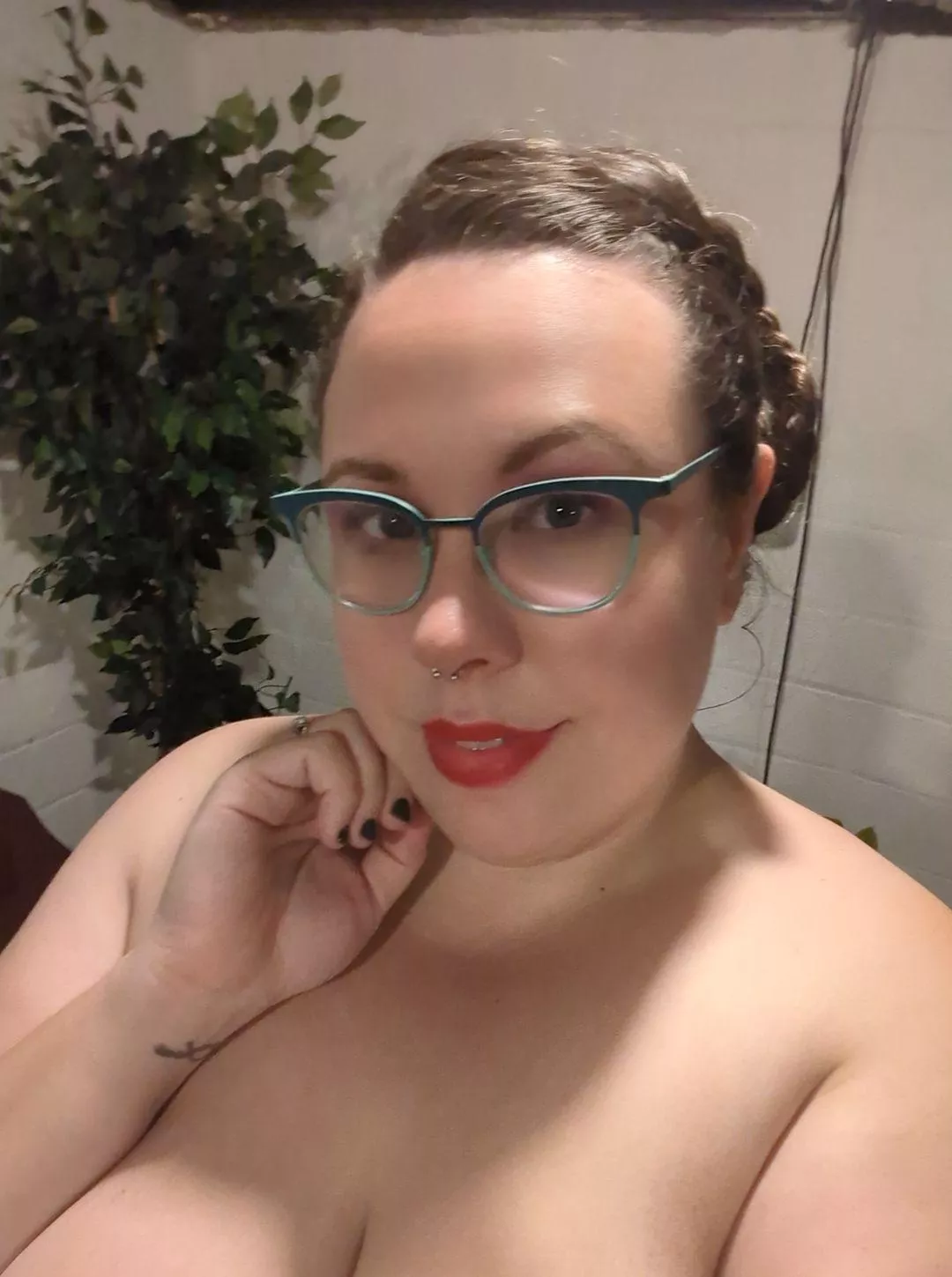 Had to pin my hair up in braids so it would fit under my Jessica Rabbit wig. posted by autumn_winters_of