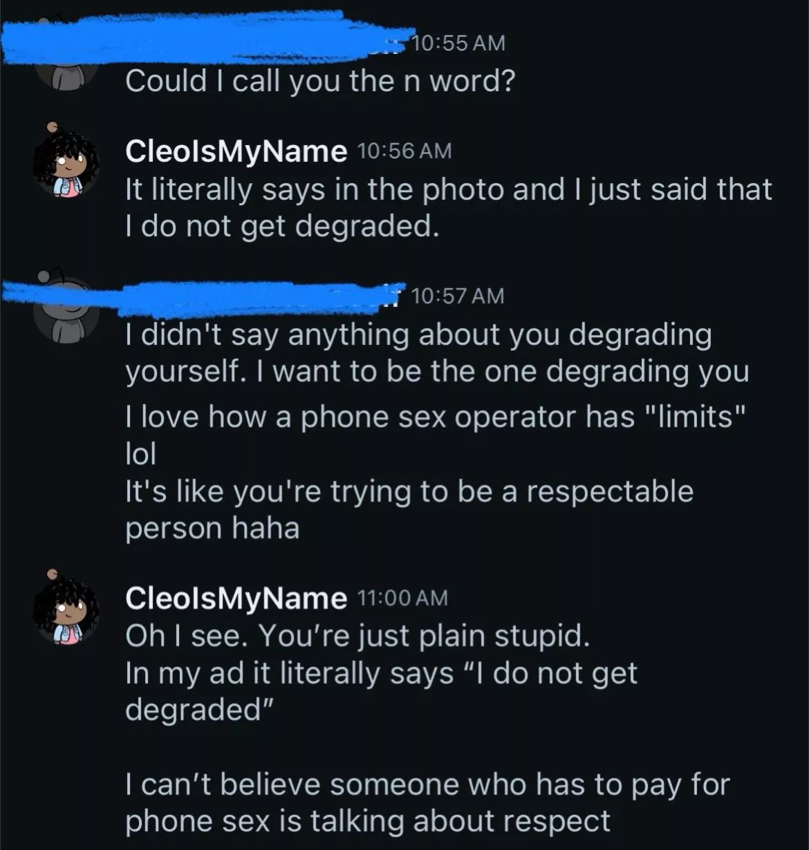 If it’s one thing men have, it’s audacity. The irony in trying to degrade a PSO while having to PAY a PSO 🤣  posted by CleoIsMyName