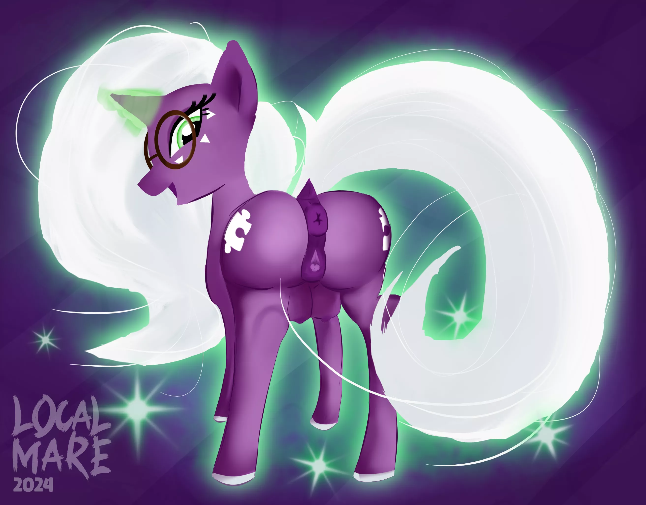 Now presenting my new unicorn OC, Puzzle Piece! Do you like her? posted by Localmare