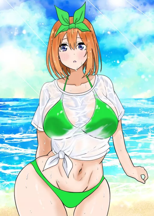 Yotsuba Showing Off Her Thick Body In A Bikini (Quintessential Quintuplets) by Csxc