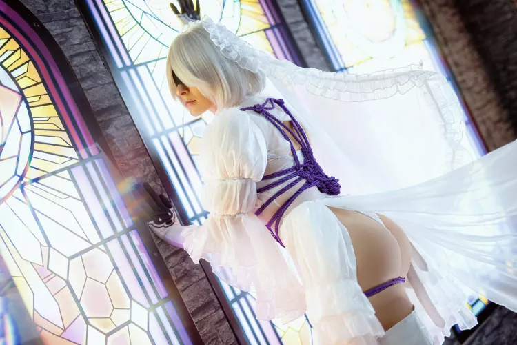 Bride 2B [based on Sakimichan art] by Yuna Kairi (self) by YunieSunshine