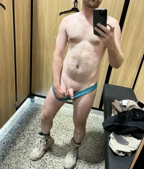 Changing room mirror was too great to pass up  by bottomdollarydoo
