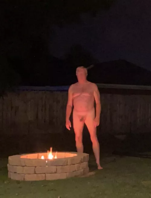 Enjoying an evening fire by curtclarke74