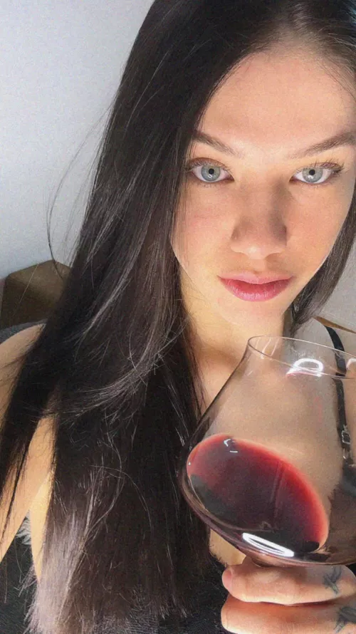 Glass of wine and feeling a little lonely… who wants to join me for some sips? by YogaAngelGal