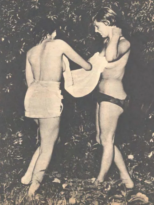 Parisian women after night-swimming in the Seine [1950] by html5gamerguy