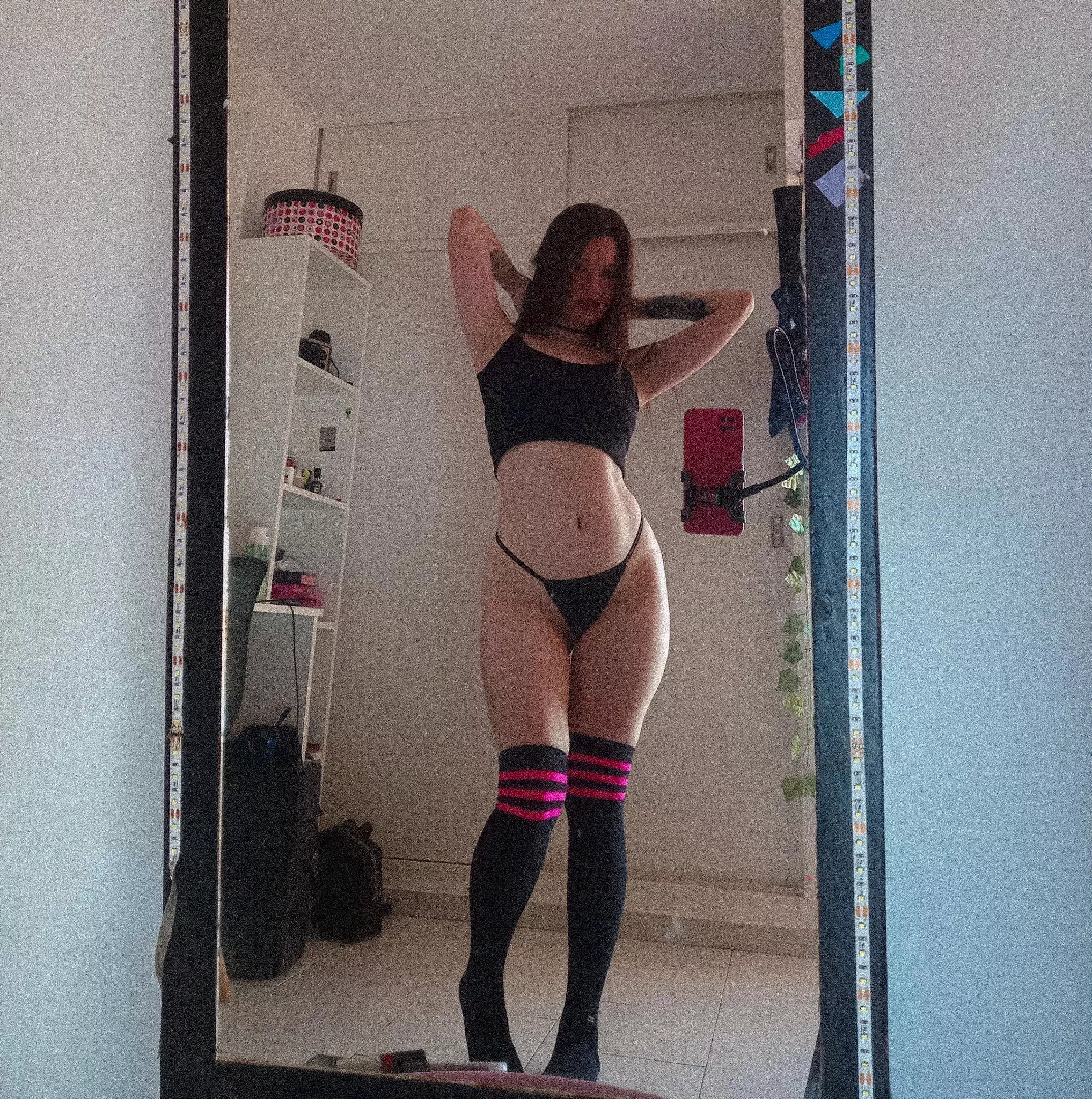 Can you imagine my stockings around your head? posted by ravengoddss