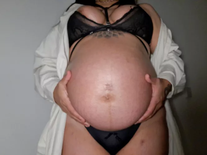 I continue to be amazed at how much a pregnant belly can grow and look better each time than the last one by Sweet_Field_357