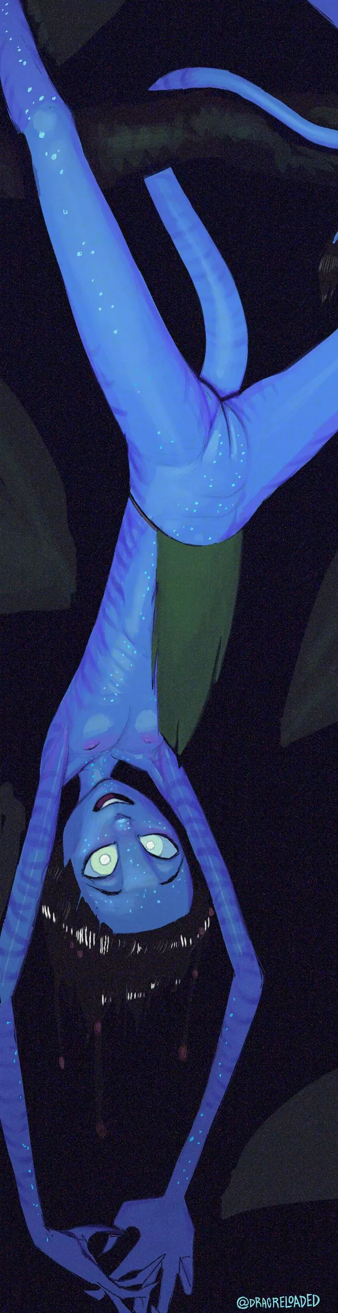 Kiri hanging from a tree by her tail (DracReloaded) posted by NastinaX