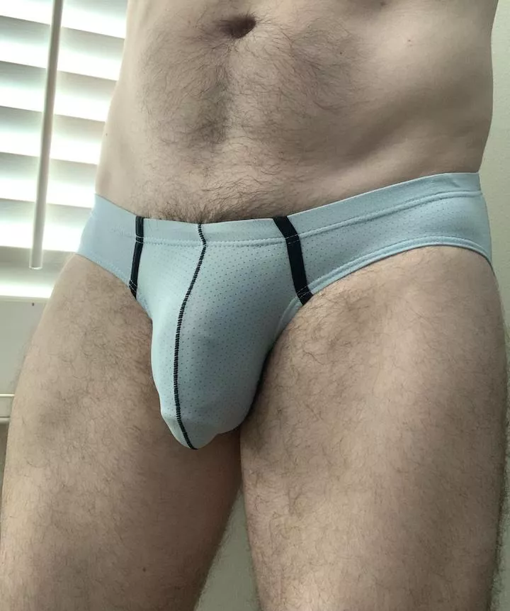 Light blue with a little vein bulge posted by BrieflineD
