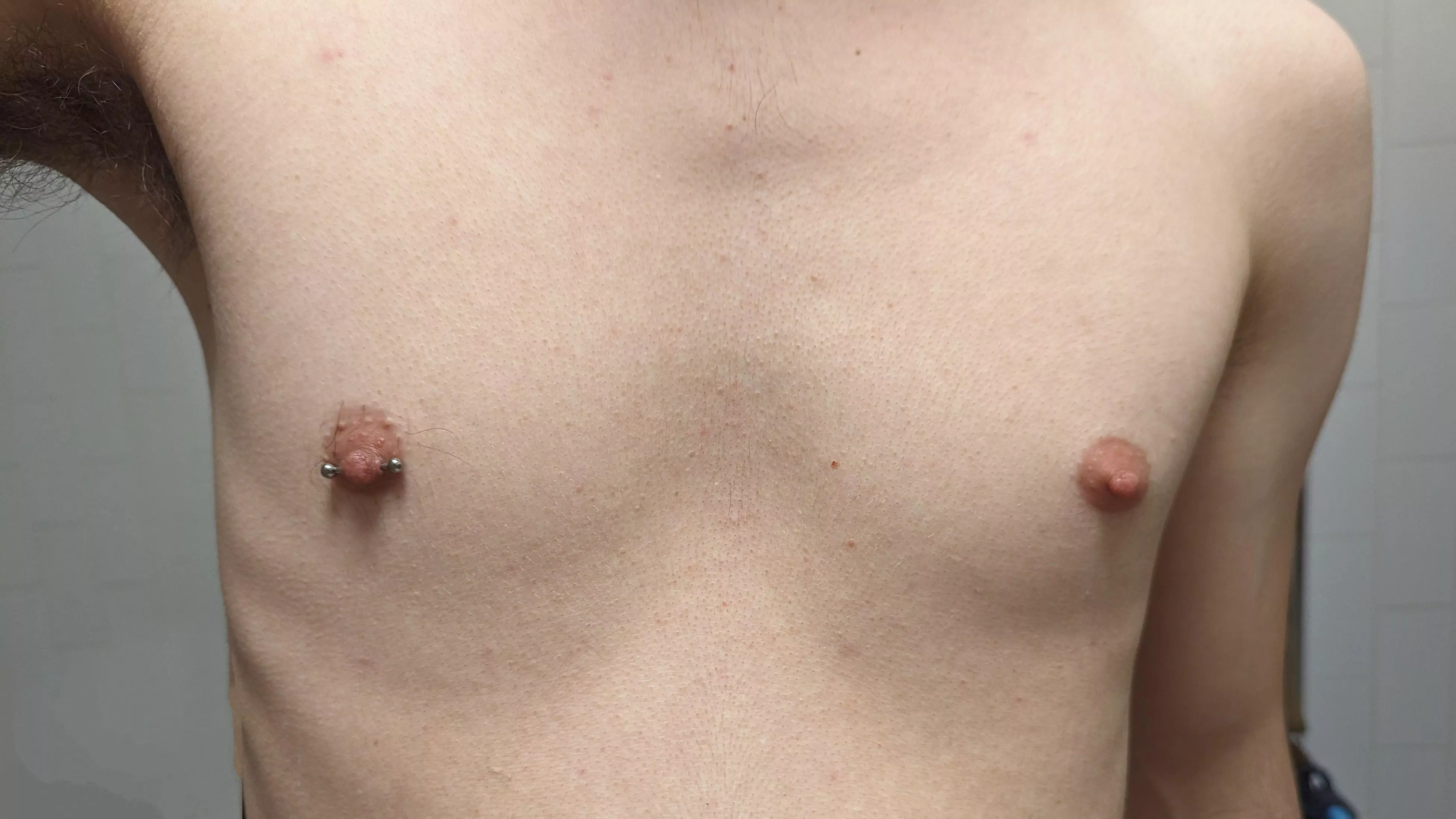 Missing my nipple piercing, should I get them both done? posted by NipPup273