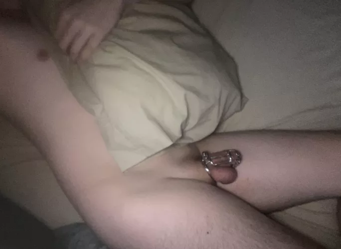 Second night in chastity was much easier, it sucks having to go through it alone though 🥺 by JakeAllen11