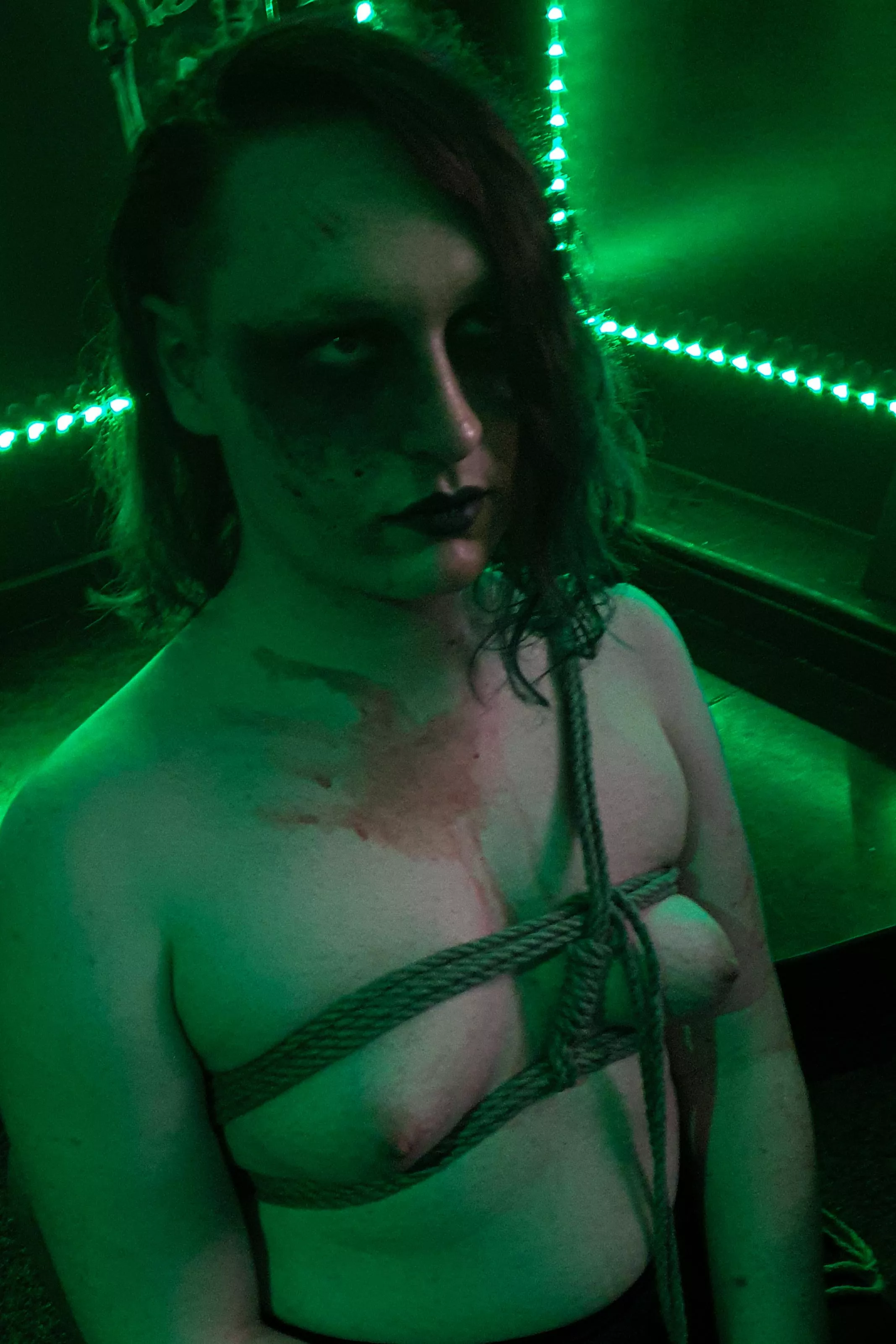 The aftermath of of a fun self tie posted by SpiritualRound21