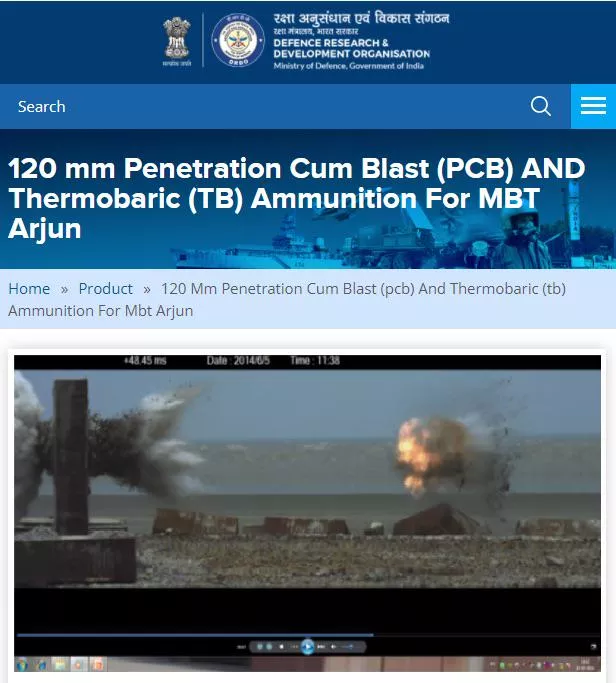 Apparently India uses a type of ammunition for its tanks called “Penetration Cum Blast” posted by TheKillerDynamo_