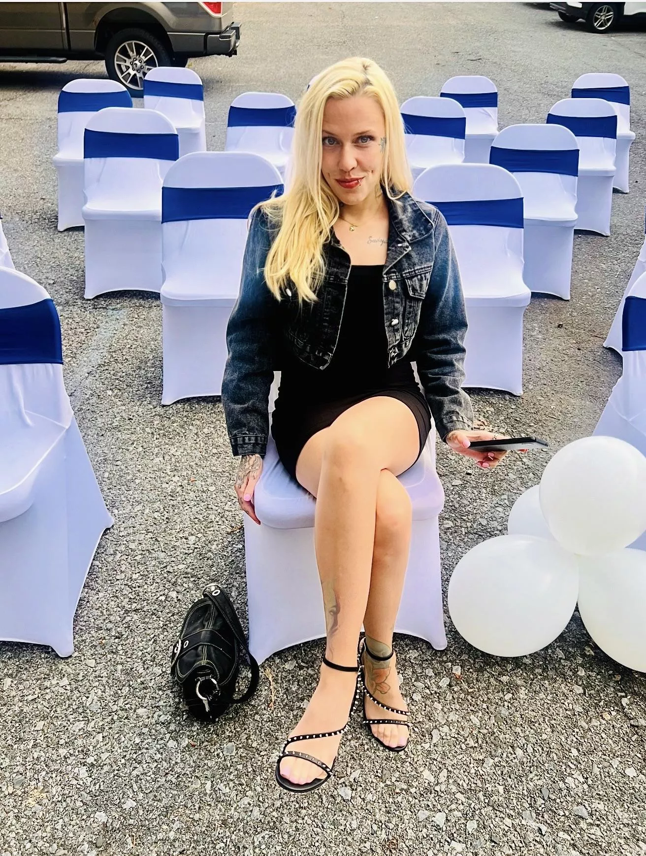 Black dress and heels with of course nude pantyhose  posted by britneyblade