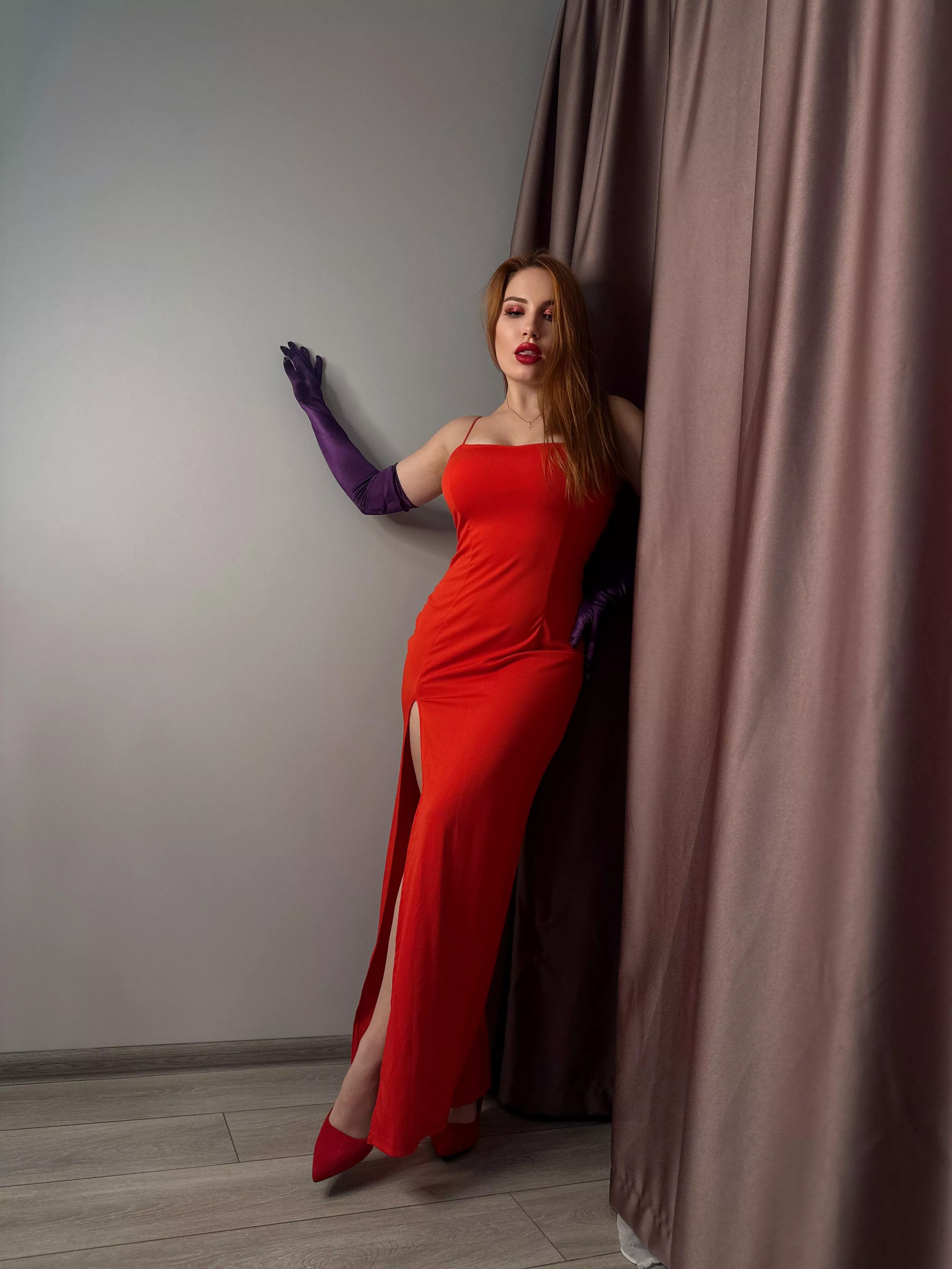 I look like your dream in a red dress posted by bikefragran