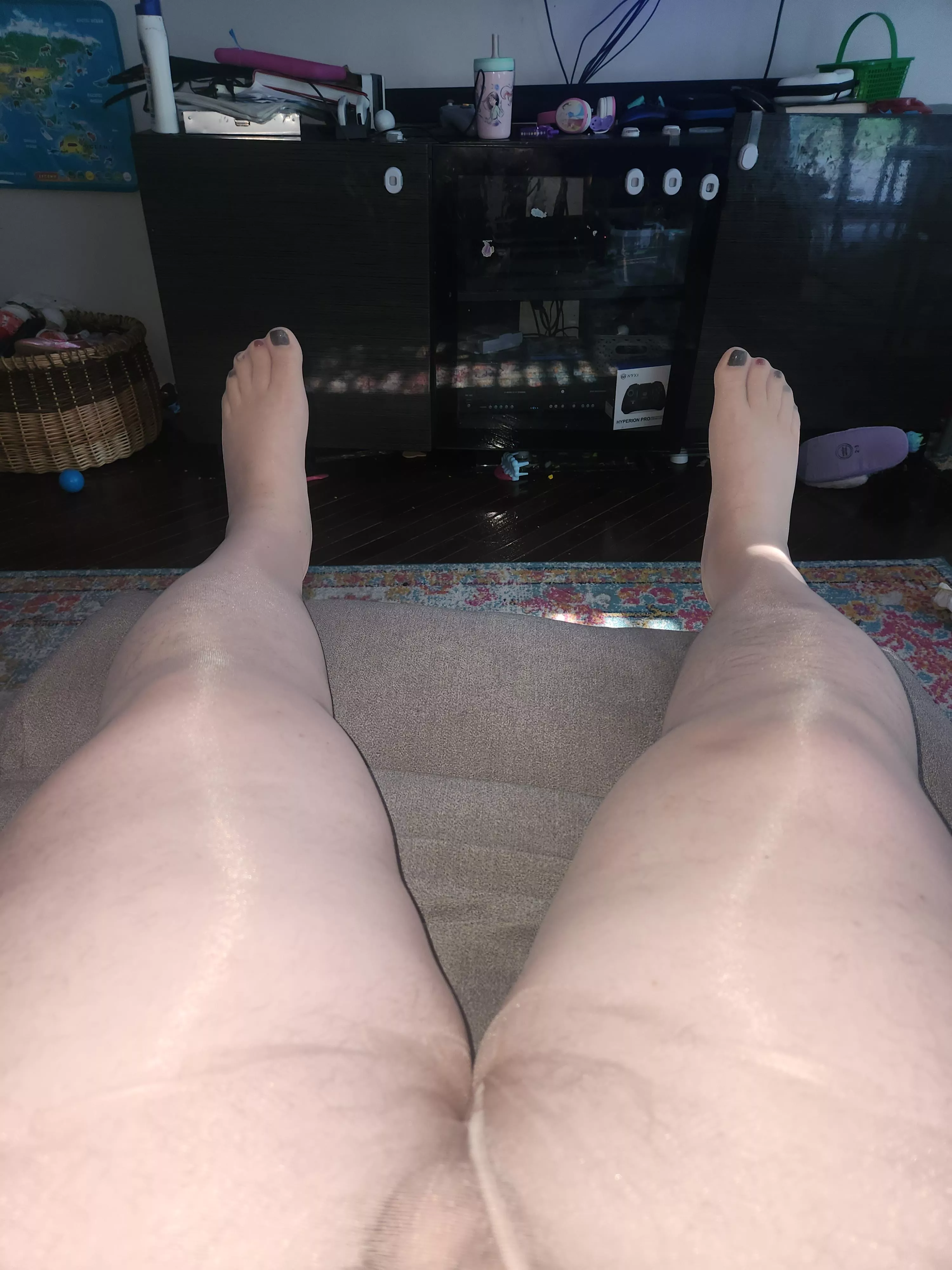 I love how are new pair of hose feel fresh out of the package. DM me if you like. posted by [deleted]