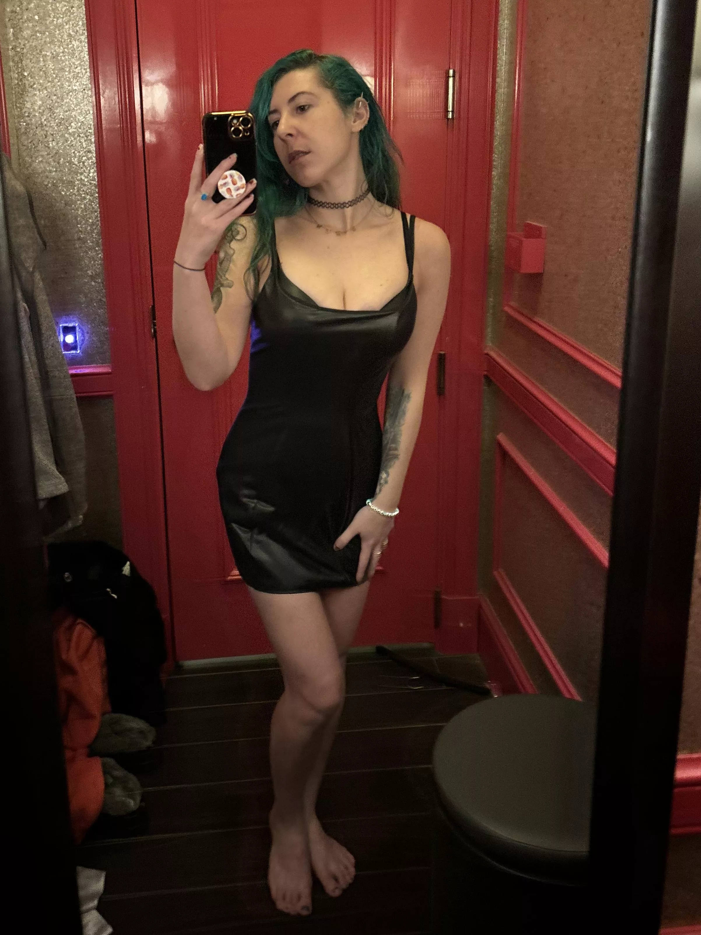 Little black leather dress posted by sirenskiss3