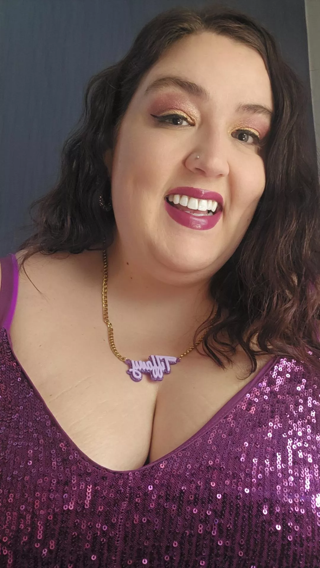 Purple sequin babe 💜  posted by curvaliciouscupcake