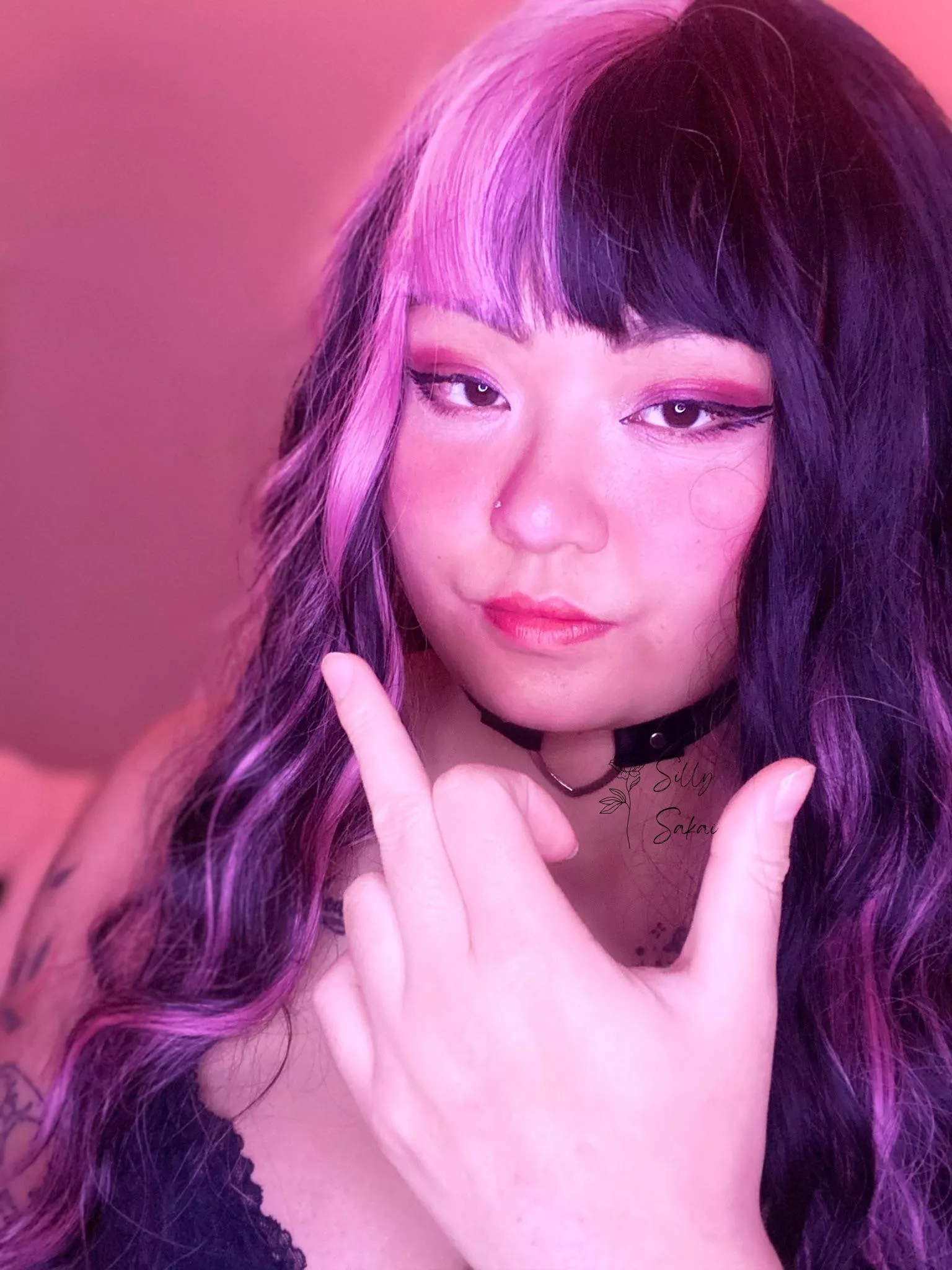 This is the finger you get when you walk up to a cute emo asian girl posted by SillySakai