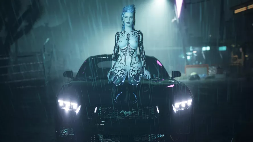 Nothing like a hot woman and her car 🚘 by CyberGhostArt