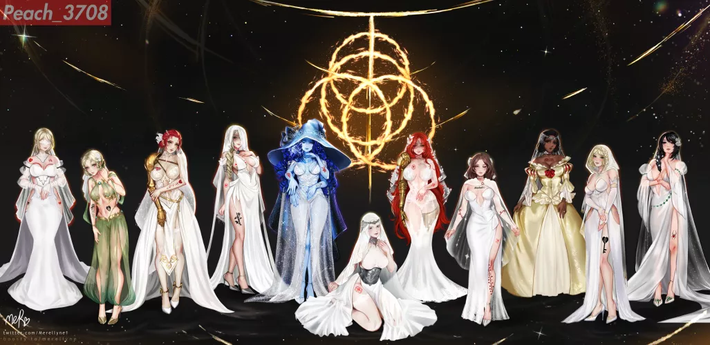 A Bleached Elden Ring Harem | Art By Merellyne1 by Ok_Peach_3708