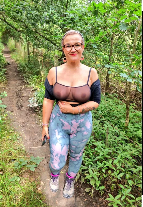 Absolutely love hiking in my see through bra x 42 UK cougar by Ok_Sample9234
