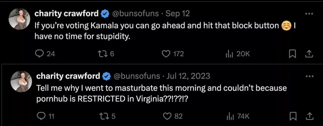 Charity Crawford confused about which party is anti-porn by Pet-The-Cyndaquil