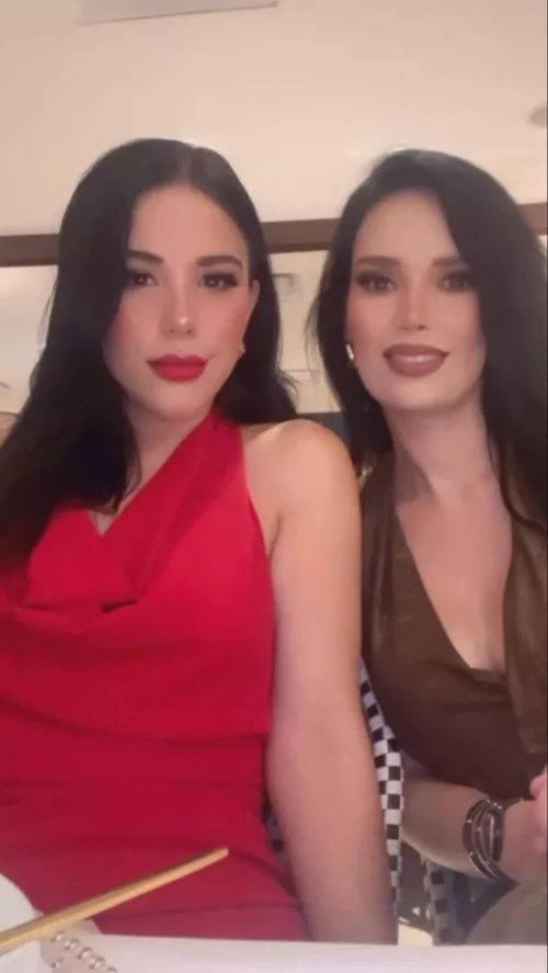 Debra Rico (part of “Las Pinales”) with Mili Felix (widow of Eliseo Imperial “Cheyo Ántrax” ✝️)  by Ok_Head368