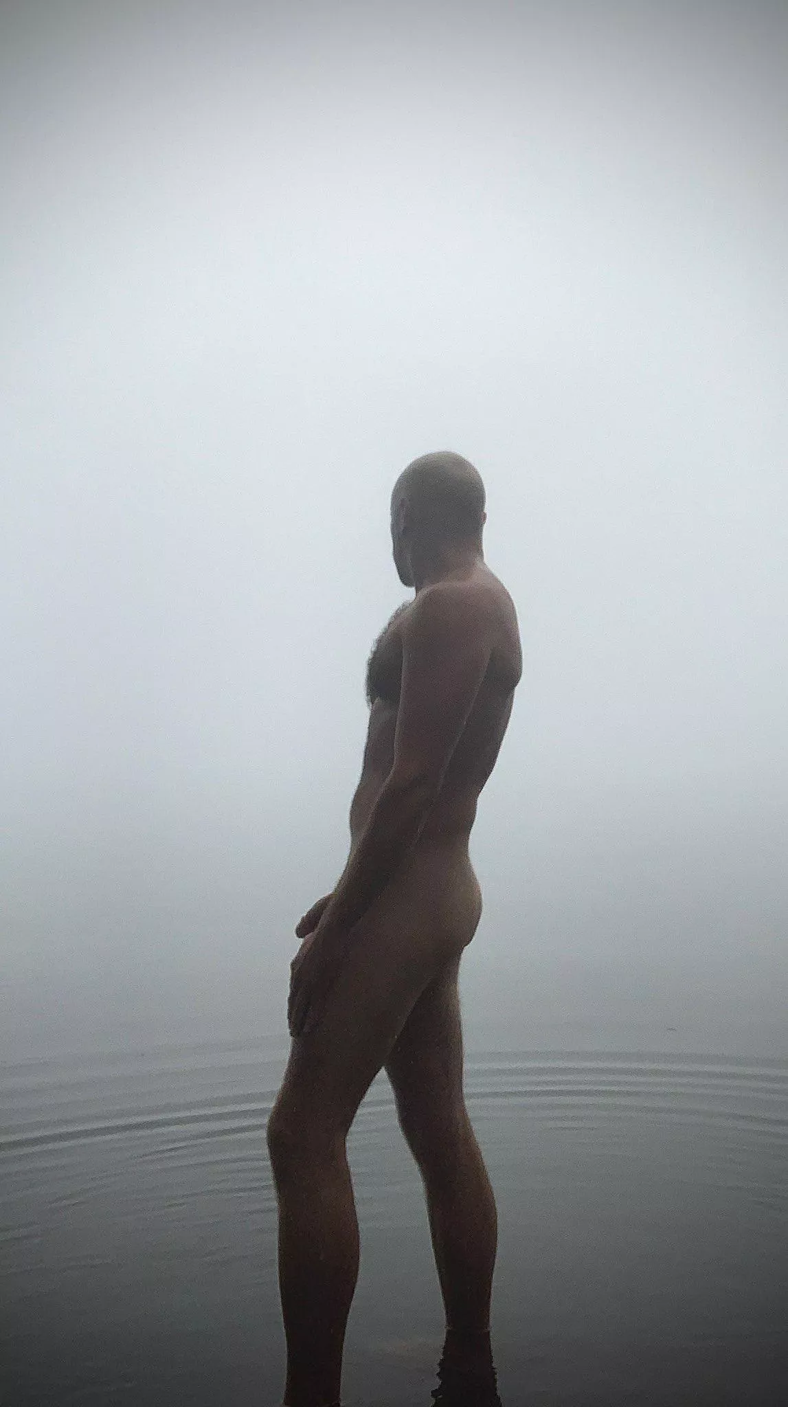 Foggy Autumn morning cold dip in the lake. posted by CdnPrimalDad