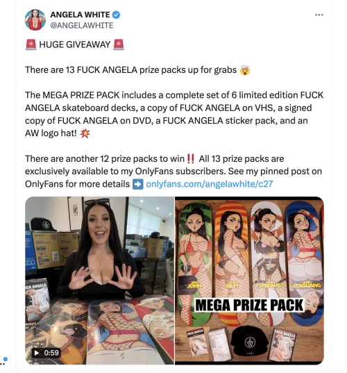 Win Angela White merch prize pack by DSCholly