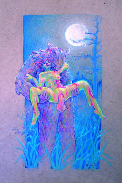 Zombie werewolf infection loop. Original drawing by Me, Faelu  by Faelu_