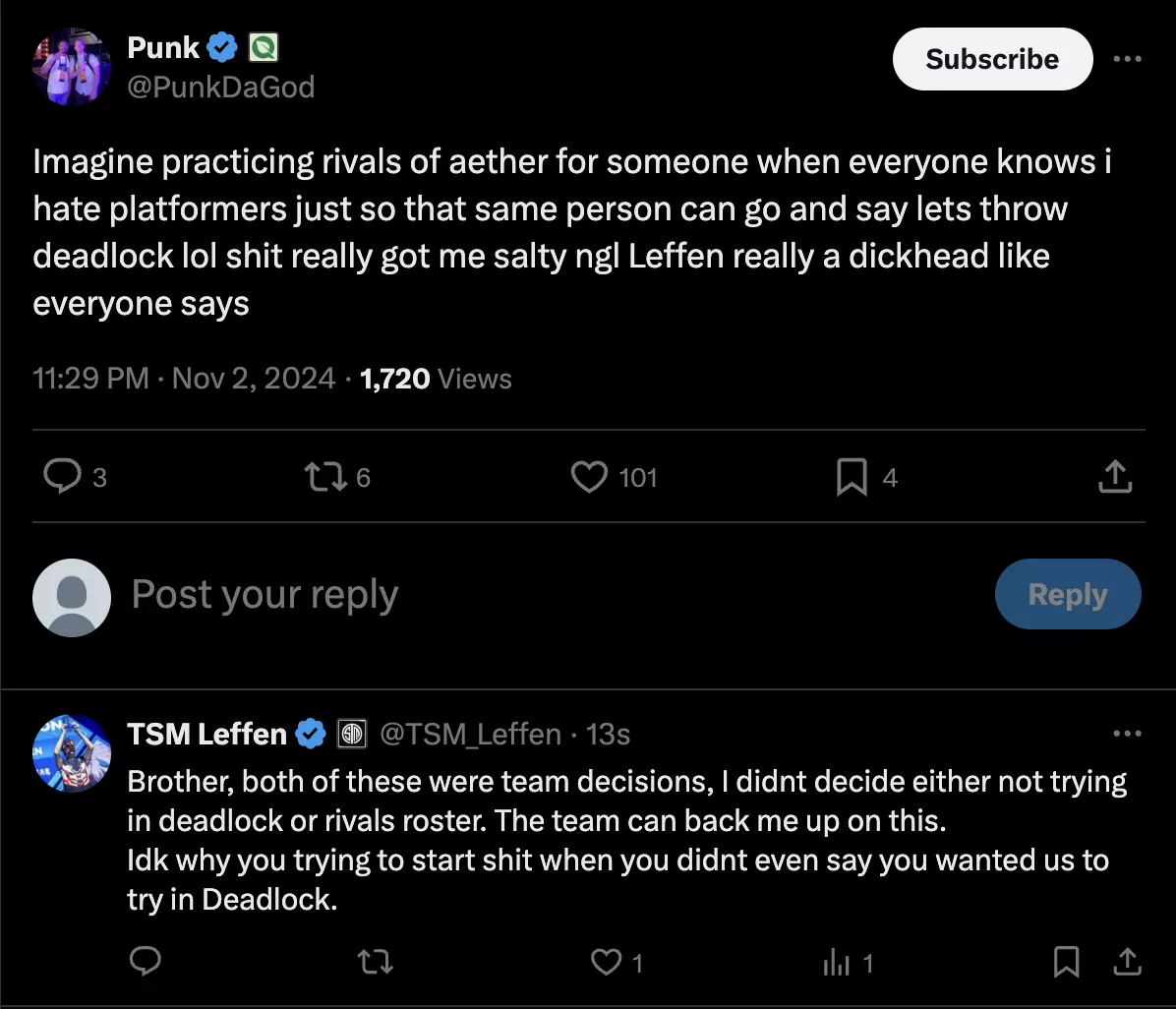 Leffen and Punk Beefing... Who is Kappachino Siding With? posted by Economy-Chair-3100