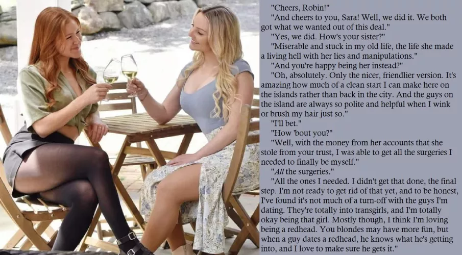 New caption! Cheers #bodyswap #breastaugmentation #caption #feminization #feminizationsurgery #gendertransformation #m2f #m2fcaption #m2ftransformation #magicaltransformation #revenge #stuck #sweet #trans #transgirl  by AskedForTheMid0129