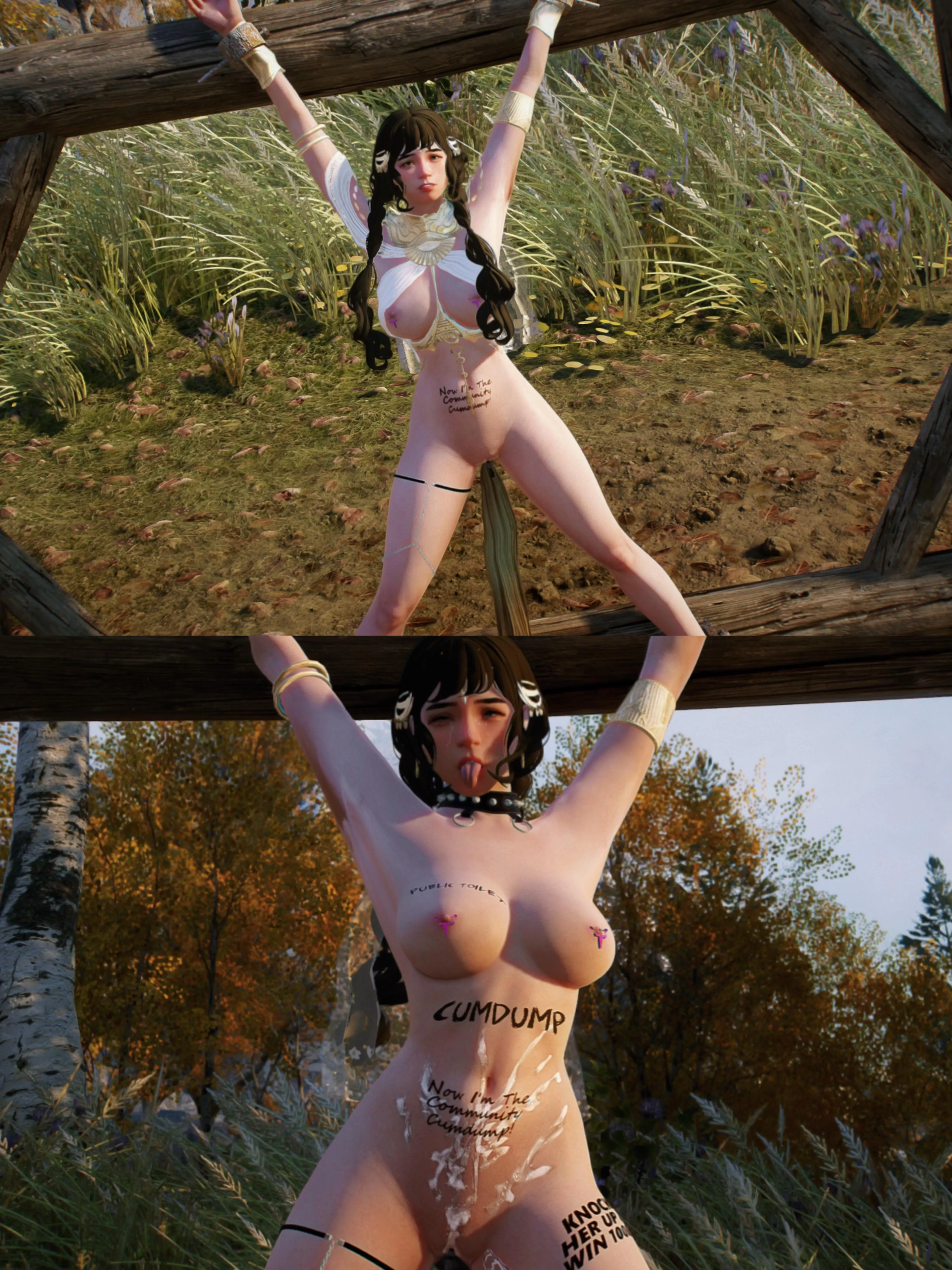 “Please help!!! Some bandits tied me here and stuck the key in my ass. A kind man like you will surely help a lady out of this, right? “ posted by TonkatsuGyoza