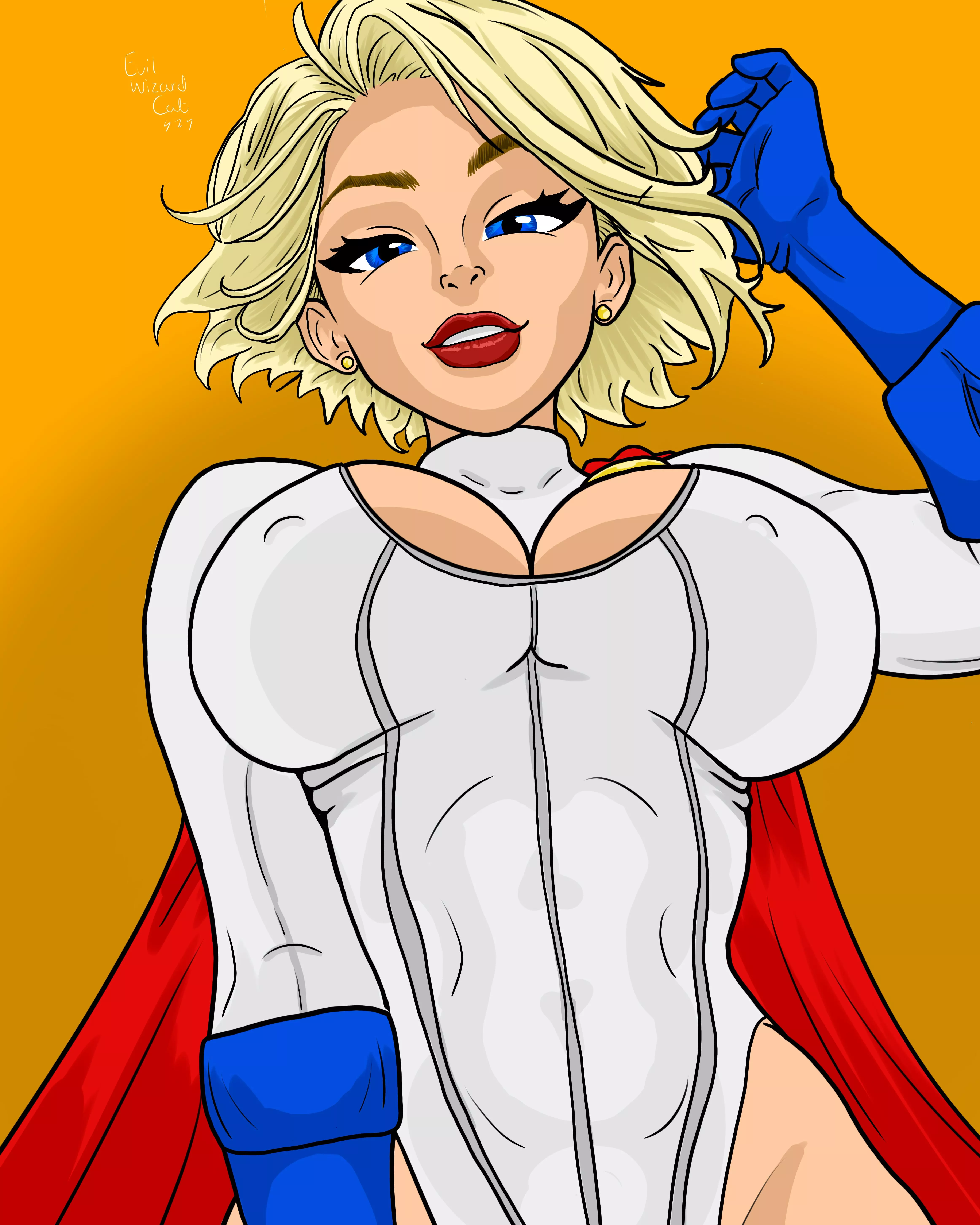 Power Girl (by me) posted by EvilWizardCatRaaaaar