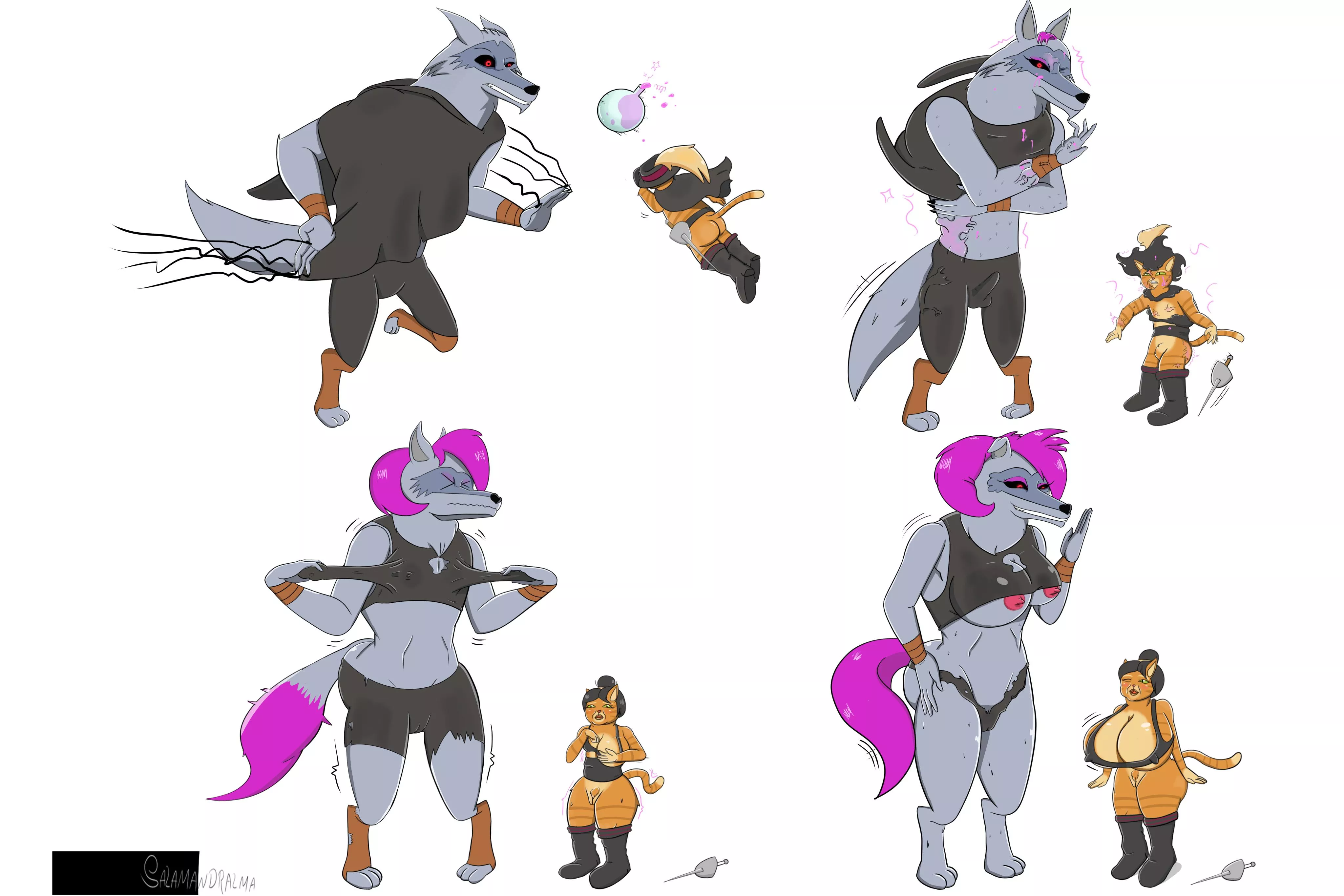 Puss in boot mtf by me (at someone else's request) posted by Salamandralma