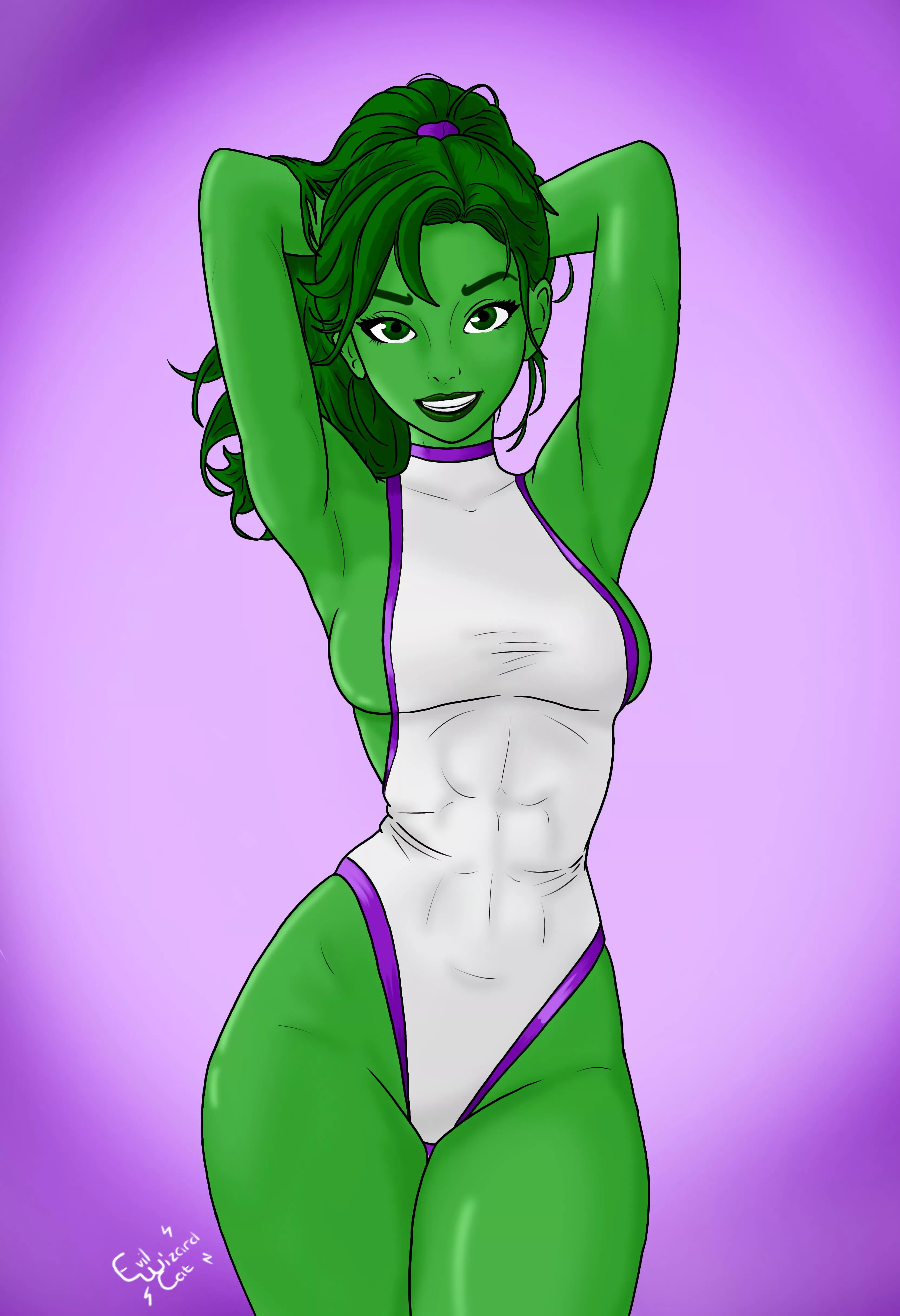 She-Hulk (by me) posted by EvilWizardCatRaaaaar