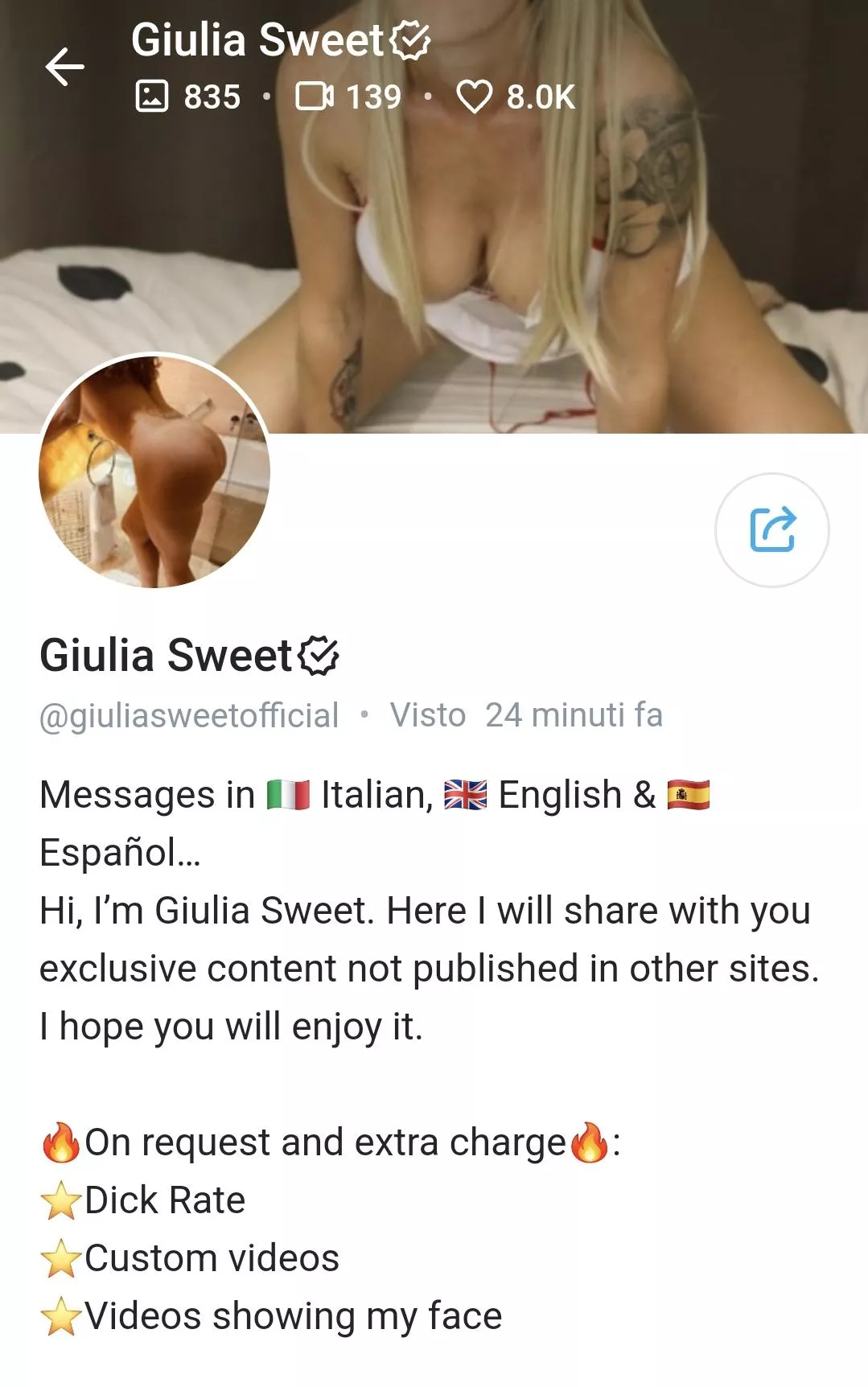 Giulia Sweet posted by DjidjiXXIV