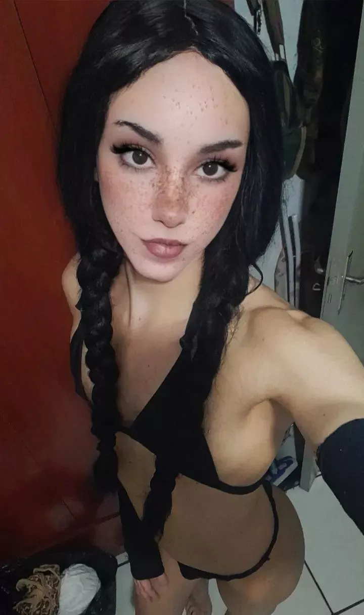 I tried to be Wednesday, but I don't have the clothes for it 😁😋 posted by raqueliz2