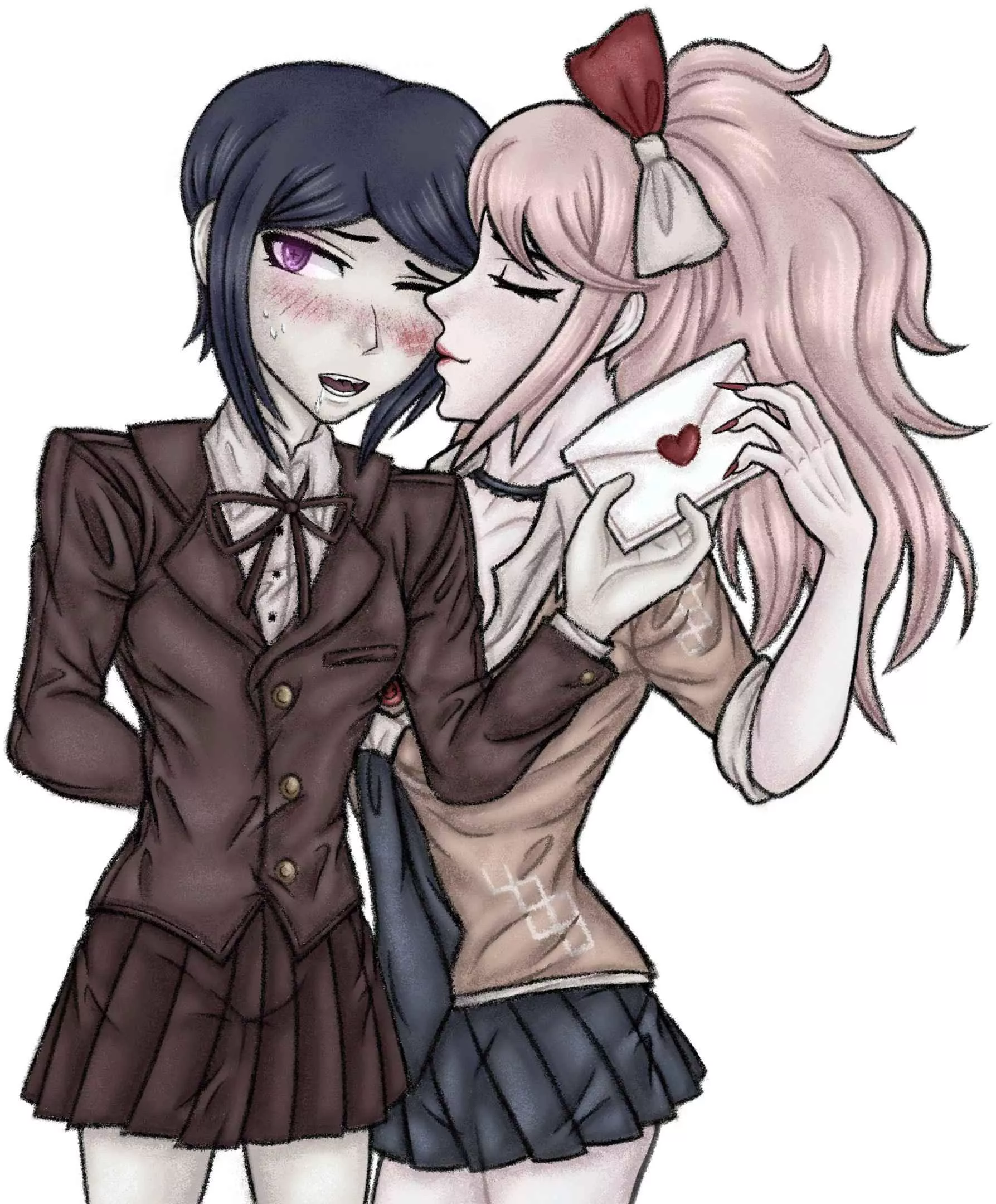 Junko and Mukuro’s love [Danganronpa] (dashabot) posted by EvidenceOfDespair