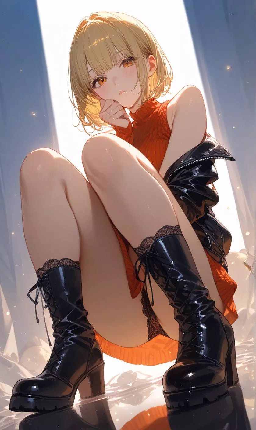 Leather Jacket & Combat Boots  posted by CheetahSperm18