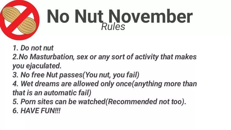 NO NUT NOVEMBER posted by drinkpea_
